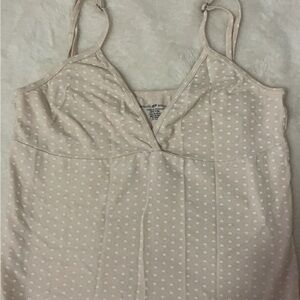 Brandy Melville light pink Heart Patterned Tank Top